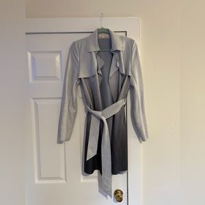 Blue Ombré Suede Long Jacket